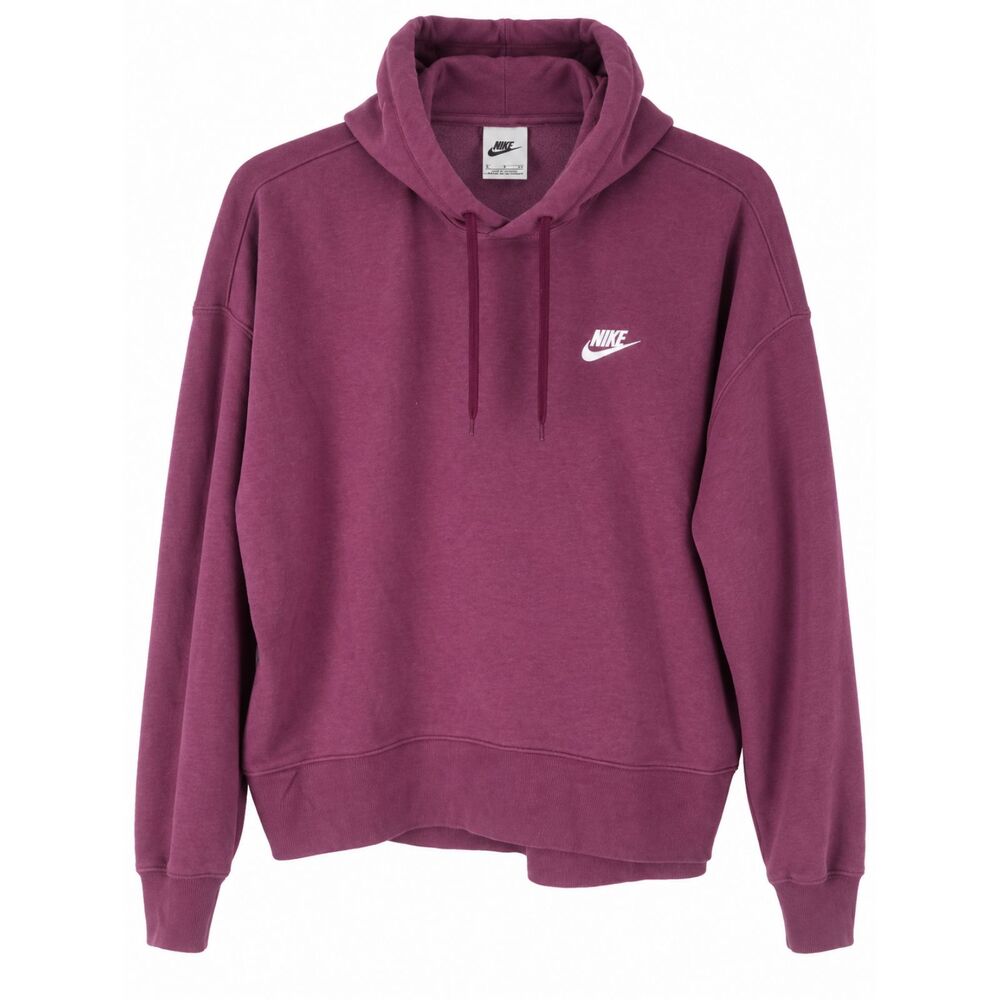 Nike XL Pullover Hoodie Burgundy Maroon Swoosh Logo Hooded Sweatshirt